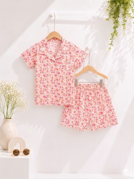 Bộ mặc nhà bé gái Pyjama cộc tay Pando