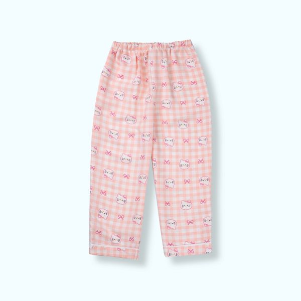 Bộ mặc nhà pyjama dài tay bé gái Pando