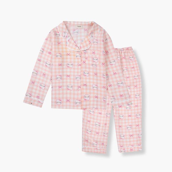 Bộ mặc nhà pyjama dài tay bé gái Pando