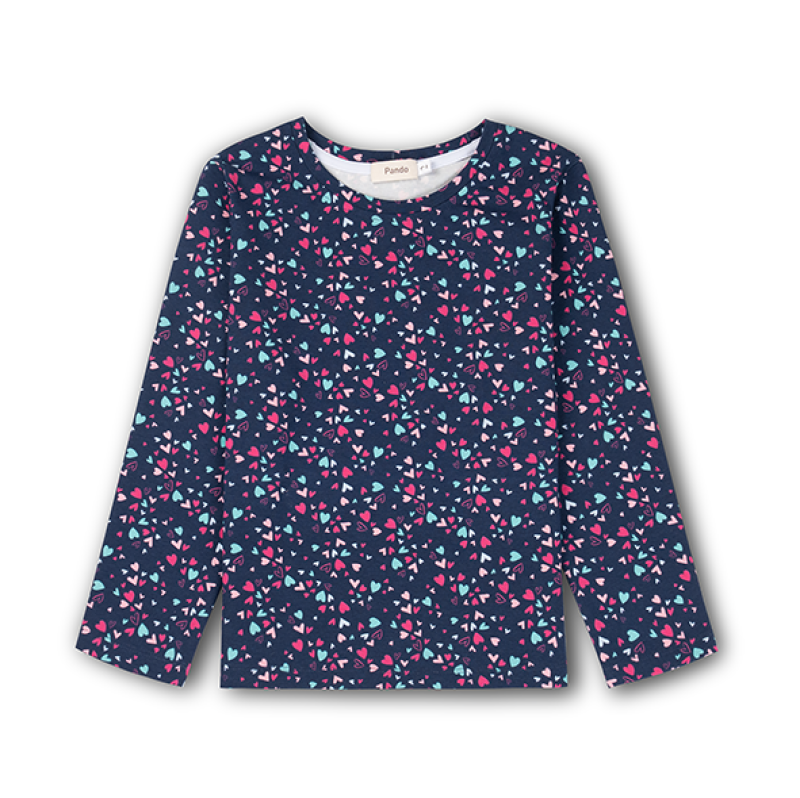 Bộ mặc nhà thu đông cotton hoa nhí bé gái