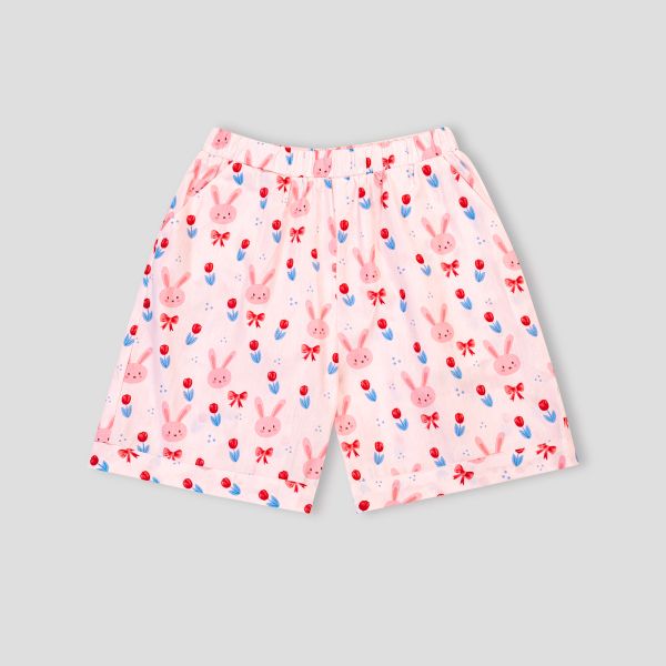 Bộ mặc nhà Pyjama bé gái màu hồng baby